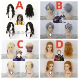Disney Twisted-Wonderland Leona Kingscholar Azul Ashengrotto Vil Schoenheit Cater Diamond Black Grey Beige Brown Styled Cosplay Wig