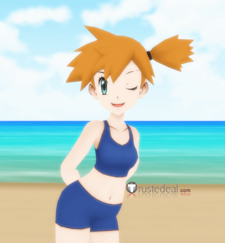 Pokemon Masters EX Misty Blue Swimsuit Sabrina Red Cosplay Costume
