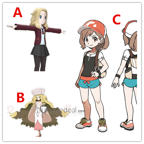 Pokemon Lass Caitlin Elaine Cosplay Costume