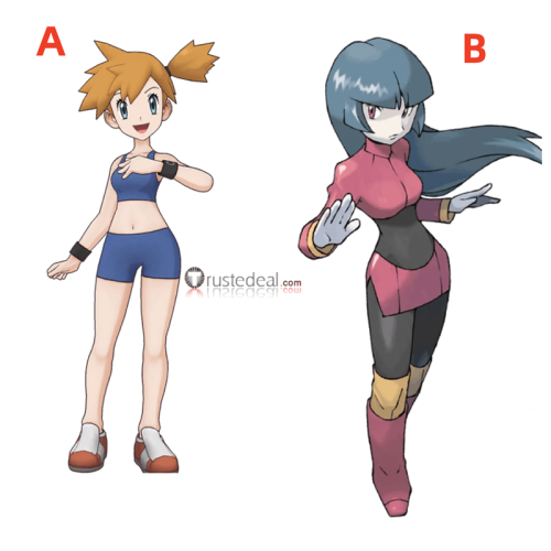 Pokemon Masters EX Misty Blue Swimsuit Sabrina Red Cosplay Costume