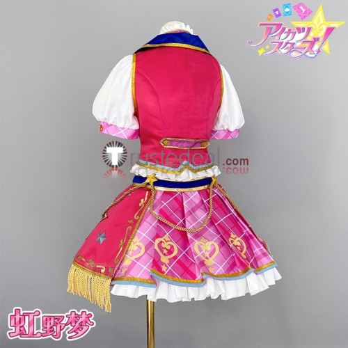 Aikatsu Universe Aikatsu Stars Nijino Yume Pink Uniform Dress Cosplay Costume