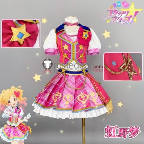 Aikatsu Universe Aikatsu Stars Nijino Yume Pink Uniform Dress Cosplay Costume