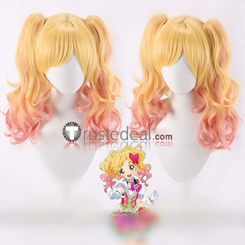 Aikatsu Universe Aikatsu Stars Nijino Yume Blonde Pink Highlight Styled Cosplay Wig
