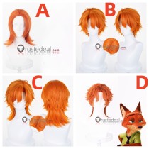 Zootopia 2 Nick Wilde Red Fox Short Orange Styled Cosplay Wig