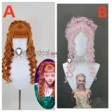 Wednesday Season 2 Agnes Enid Dance Brown Pink Styled Cosplay Wig