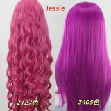 Pokemon Team Rocket James Jessie Pink Purple Blue Styled Cosplay Wig