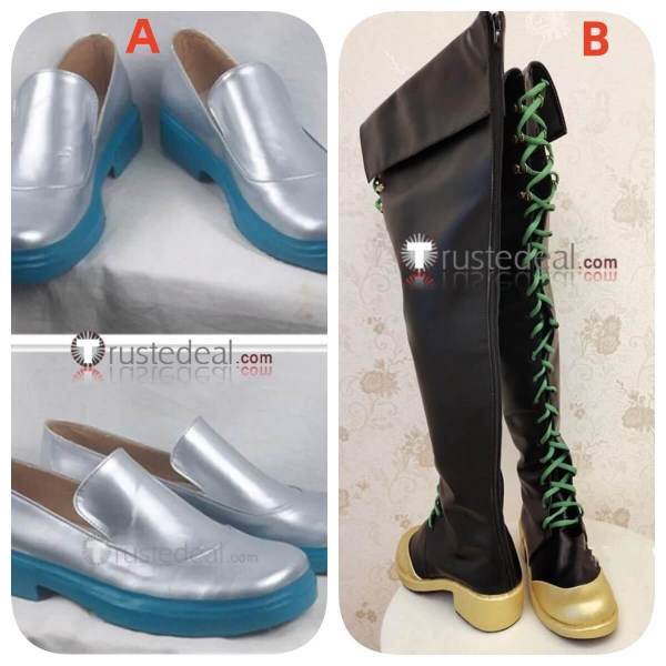 Vocaloid Osaka Circus 2024 Snow Miku Silver Black Cosplay Shoes Boots
