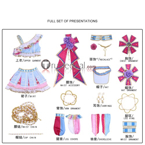 Aikatsu Cheerleading Team Ichigo Hoshimiya Aoi Kiriya Cosplay Costume
