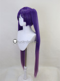 Genshin Impact Pact of Stars and Moon Mona Purple Amber Brown Styled Ponytails Cosplay Wig