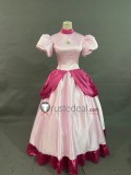 Super Mario Princess Peach Princess Daisy Pink Orange Dress Cosplay Costume