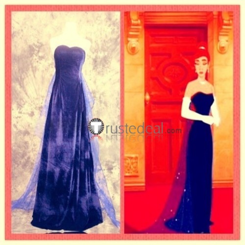 Film Anastasia Princess Purple Formal Dress Cosplay Costume