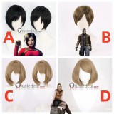 Resident Evil 4 Remake Ada Wong Ashley Graham Leon Scott Kennedy Black Brown Cosplay Wig