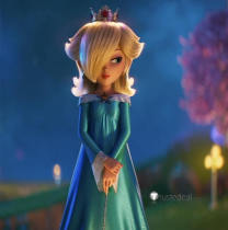 The Super Mario Galaxy Movie Rosalina Blonde Styled Cosplay Wig