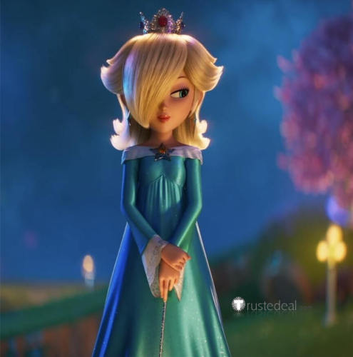 The Super Mario Galaxy Movie Rosalina Blonde Styled Cosplay Wig
