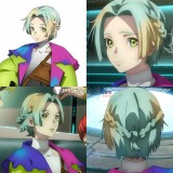 Gnosia Gina Yuri Setsu SQ Purple Green Yellow Red Styled Cosplay Wig