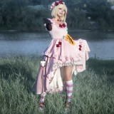 Umineko no Naku Koro ni When They Cry Lambdadelta Pink Formal Dress Cosplay Costume