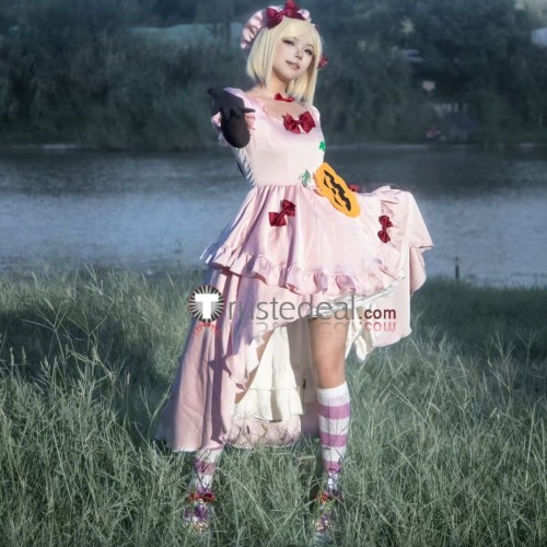 Umineko no Naku Koro ni When They Cry Lambdadelta Pink Formal Dress Cosplay Costume