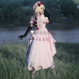 Umineko no Naku Koro ni When They Cry Lambdadelta Pink Formal Dress Cosplay Costume