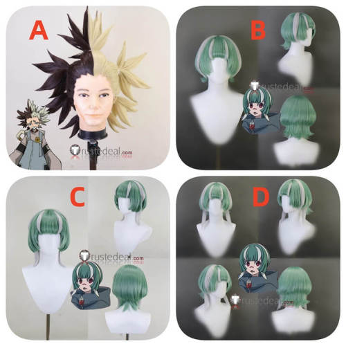Gachiakuta Dear Santa Dia Guita Hebby Fantasia Green Blonde Brown Styled Cosplay Wig