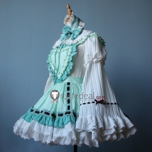 Panty Stocking with Garterbelt Stocking Green Lolita Dress Cosplay Costume