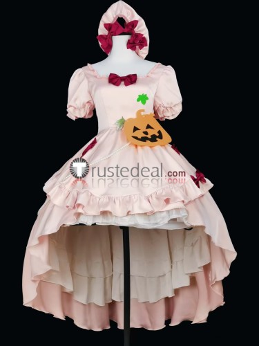 Umineko no Naku Koro ni When They Cry Lambdadelta Pink Formal Dress Cosplay Costume