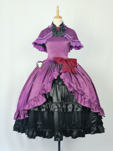 Umineko no Naku Koro ni When They Cry Eva Beatrice Purple Formal Dress Cosplay Costume