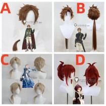 Mushoku Tensei Isekai Ittara Honki Dasu Jobless Reincarnation Rudeus Greyrat Paul Greyrat Aisha Greyrat Brown Red Styled Cosplay Wig