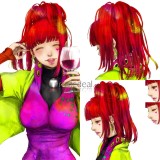 Gnosia Gina Yuri Setsu SQ Purple Green Yellow Red Styled Cosplay Wig