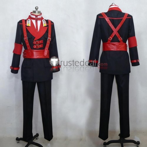 X Dragons of Heaven Subaru Sumeragi Seiichiro Aoki Black Red Uniform Cosplay Costume