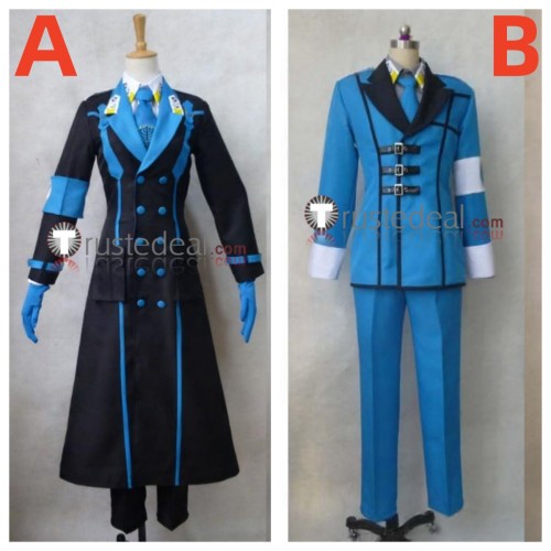 X The Dragons of Earth Seishiro Sakurazuka Yuto Kigai Black Blue Uniform Cosplay Costume
