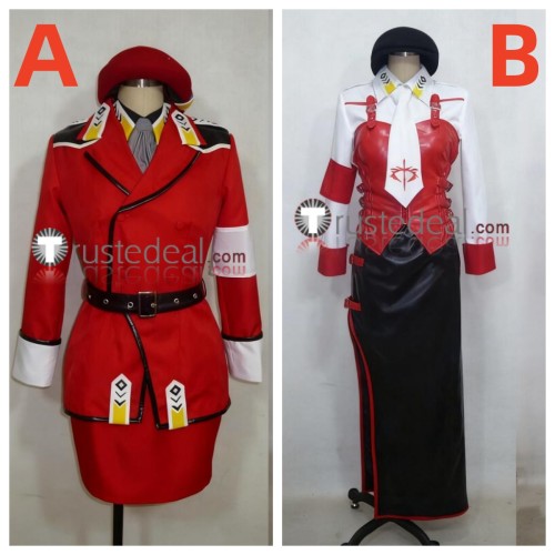 X Dragons of Heaven Arashi Kishu Karen Kasumi Red Uniform Cosplay Costume