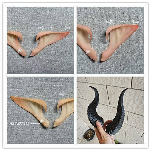 Anime Game Cosplay Fairy Elf Cosplay Ears Dragon Horns Accessories
