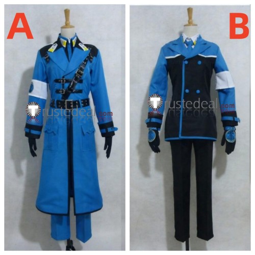 X The Dragons of Earth Fuma Monou Shogo Asagi Blue Uniform Cosplay Costume