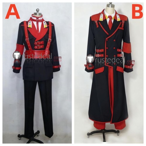 X Dragons of Heaven Subaru Sumeragi Seiichiro Aoki Black Red Uniform Cosplay Costume