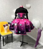 Prism Paradise PriPara Aroma Kurosu Idol Pink Black Lolita Dress Cosplay Costume Custom Size