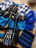 Vocaloid Project Diva X Burning Stone Kagamine Rin Len Blue Cosplay Costume