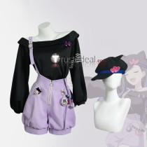 Project Sekai Colorful Stage PJSK Vivid BAD SQUAD Shiraishi An Black Purple Cosplay Costume