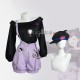 Project Sekai Colorful Stage PJSK Vivid BAD SQUAD Shiraishi An Black Purple Cosplay Costume