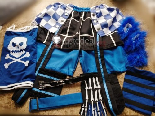 Vocaloid Project Diva X Burning Stone Kagamine Rin Len Blue Cosplay Costume