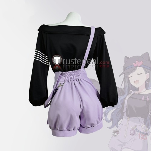 Project Sekai Colorful Stage PJSK Vivid BAD SQUAD Shiraishi An Black Purple Cosplay Costume