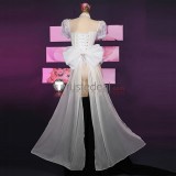 Super Mario Gijinka Princess King Boo Boosette White Dress Cosplay Costume