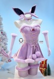 Pokemon Gijinka Vaporeon Umbreon Espeon Fluffy Cape Dress Blue Black Purple Cosplay Costume