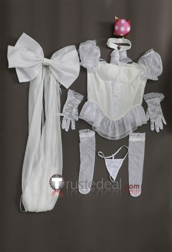 Super Mario Gijinka Princess King Boo Boosette White Dress Cosplay Costume