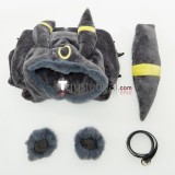Pokemon Gijinka Umbreon Bunny Suit Pleather Fluffy Hoodie Claw Cosplay Costume