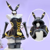 Pokemon Gijinka Vaporeon Umbreon Espeon Fluffy Cape Dress Blue Black Purple Cosplay Costume