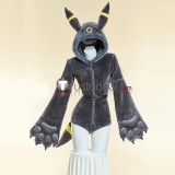 Pokemon Gijinka Umbreon Bunny Suit Pleather Fluffy Hoodie Claw Cosplay Costume