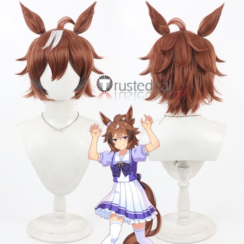 Uma Musume Pretty Derby Daiwa Scarlet Shinko Windy Cheval Grand Bubble Gum Fellow Brown Red Cosplay Wigs