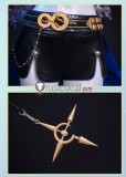Wuthering Waves Galbrena Blue Black Outfit Cosplay Costume