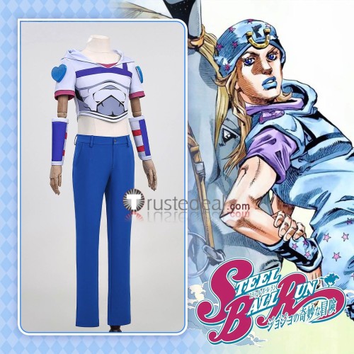 Jojo's Bizarre Adventure Johnny Joestar Gyro Zeppeli Cosplay Costume