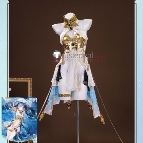 Wuthering Waves Iuno White Outfit Cosplay Costume
